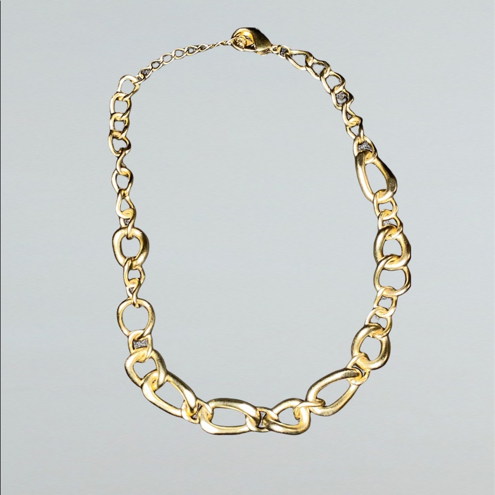 Jewelmint - Antique Gold Toned Link Necklace